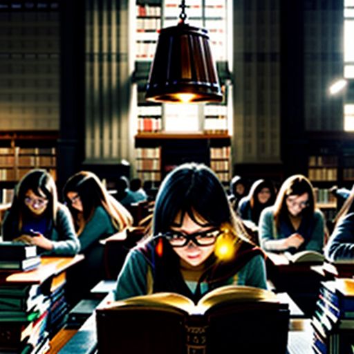 Law Students Studying in Library